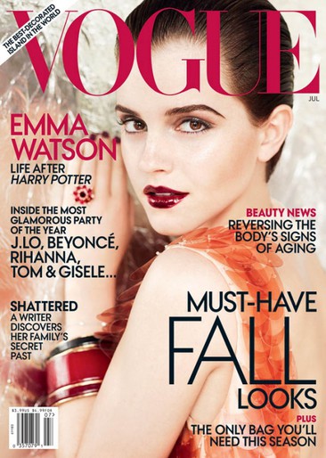 Michael Howell Mario Testino Emma Watson Vogue America July 2011